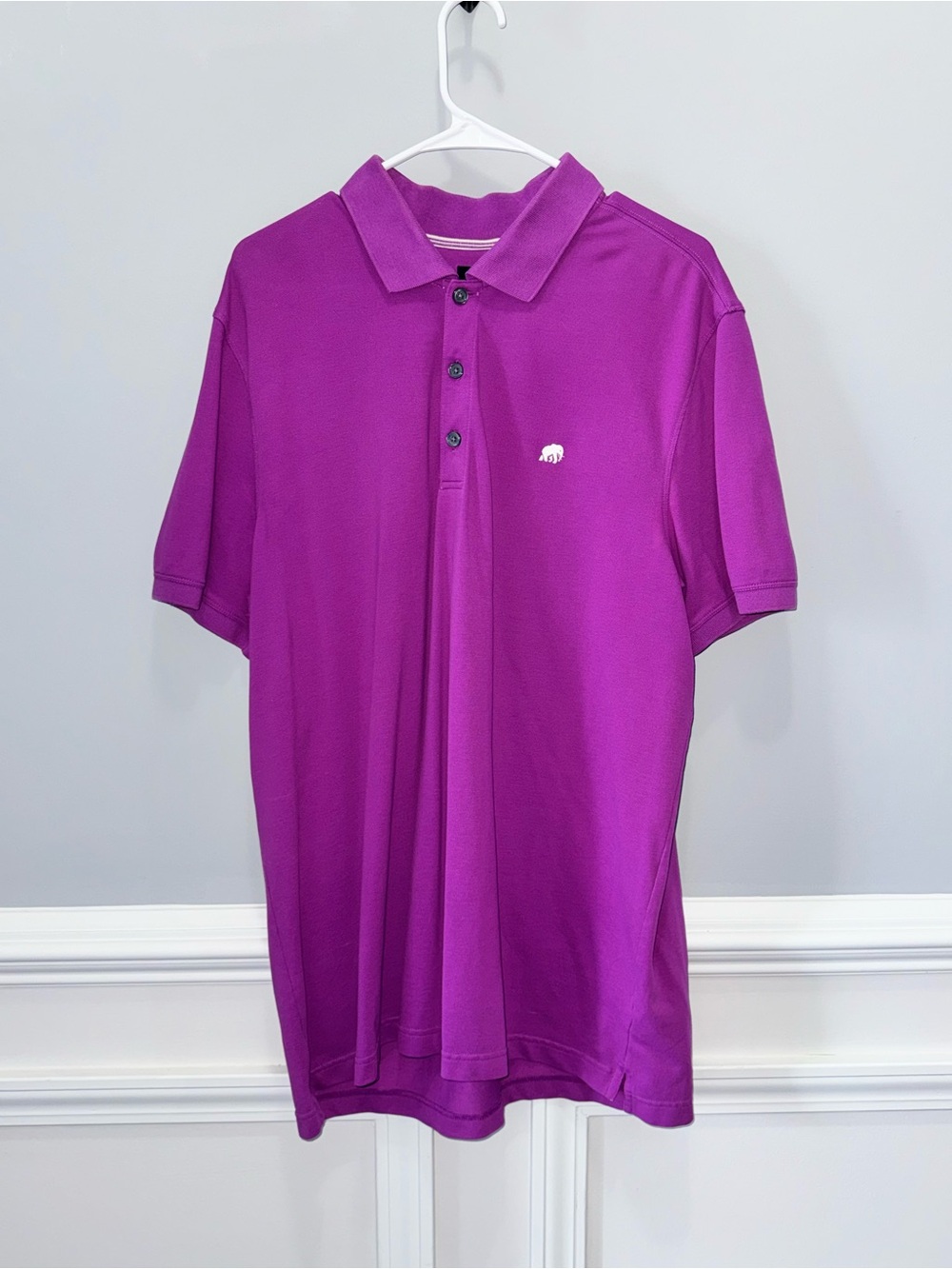 Banana Republic Purple Polo Shirt - Short Sleeve; Tall XL - Picture 4 of 6